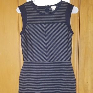 Fitted midi stripped dress